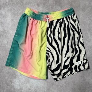 Duvin Swim Trunks 2XL‎ Zebra Print Multicolor Striped Board Shorts Lined